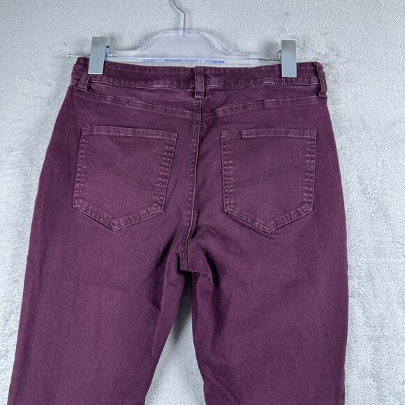 Fat Face Skye Skinny Jeans Womens Size 6 Mid Rise Denim Stretch Maroon - Picture 4 of 13